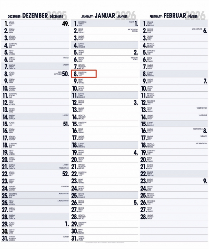 3-MONATSPLANER - BÜROPLANER - OFFICE PLANER